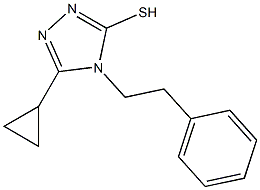 5-cyclopropyl-4-(2-phenylethyl)-4H-1,2,4-triazole-3-thiol Struktur