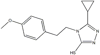 5-cyclopropyl-4-[2-(4-methoxyphenyl)ethyl]-4H-1,2,4-triazole-3-thiol Struktur