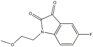 5-fluoro-1-(2-methoxyethyl)-2,3-dihydro-1H-indole-2,3-dione Struktur