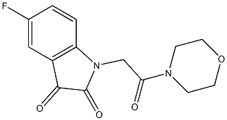 5-fluoro-1-[2-(morpholin-4-yl)-2-oxoethyl]-2,3-dihydro-1H-indole-2,3-dione Struktur