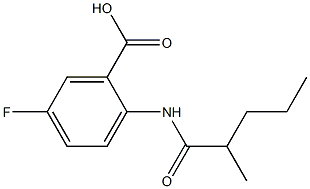 5-fluoro-2-(2-methylpentanamido)benzoic acid Struktur