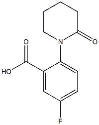 5-fluoro-2-(2-oxopiperidin-1-yl)benzoic acid Struktur