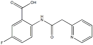 5-fluoro-2-[2-(pyridin-2-yl)acetamido]benzoic acid Struktur