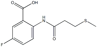 5-fluoro-2-[3-(methylsulfanyl)propanamido]benzoic acid Struktur