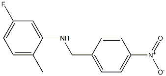 5-fluoro-2-methyl-N-[(4-nitrophenyl)methyl]aniline Struktur