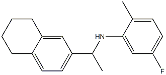 5-fluoro-2-methyl-N-[1-(5,6,7,8-tetrahydronaphthalen-2-yl)ethyl]aniline Struktur