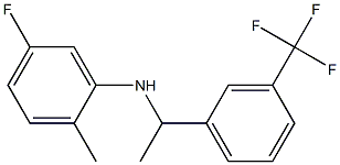 5-fluoro-2-methyl-N-{1-[3-(trifluoromethyl)phenyl]ethyl}aniline Struktur