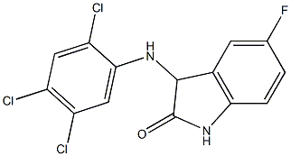 5-fluoro-3-[(2,4,5-trichlorophenyl)amino]-2,3-dihydro-1H-indol-2-one Struktur