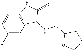 5-fluoro-3-[(oxolan-2-ylmethyl)amino]-2,3-dihydro-1H-indol-2-one Struktur