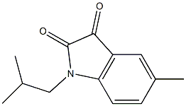 5-methyl-1-(2-methylpropyl)-2,3-dihydro-1H-indole-2,3-dione Struktur