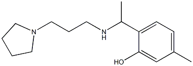 5-methyl-2-(1-{[3-(pyrrolidin-1-yl)propyl]amino}ethyl)phenol Struktur