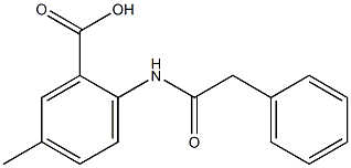 5-methyl-2-(2-phenylacetamido)benzoic acid Struktur