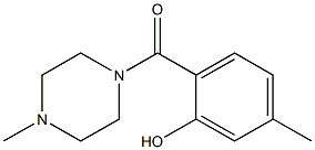 5-methyl-2-[(4-methylpiperazin-1-yl)carbonyl]phenol Struktur