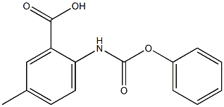 5-methyl-2-[(phenoxycarbonyl)amino]benzoic acid Struktur