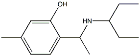 5-methyl-2-[1-(pentan-3-ylamino)ethyl]phenol Struktur