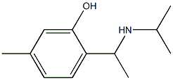 5-methyl-2-[1-(propan-2-ylamino)ethyl]phenol Struktur