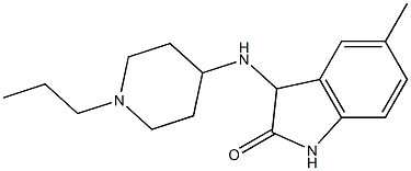 5-methyl-3-[(1-propylpiperidin-4-yl)amino]-2,3-dihydro-1H-indol-2-one Struktur