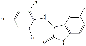 5-methyl-3-[(2,4,6-trichlorophenyl)amino]-2,3-dihydro-1H-indol-2-one Struktur