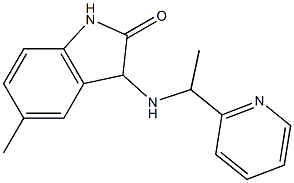 5-methyl-3-{[1-(pyridin-2-yl)ethyl]amino}-2,3-dihydro-1H-indol-2-one Struktur