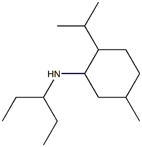 5-methyl-N-(pentan-3-yl)-2-(propan-2-yl)cyclohexan-1-amine Struktur