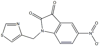 5-nitro-1-(1,3-thiazol-4-ylmethyl)-2,3-dihydro-1H-indole-2,3-dione Struktur