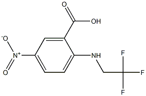 5-nitro-2-[(2,2,2-trifluoroethyl)amino]benzoic acid Struktur