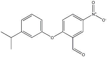 5-nitro-2-[3-(propan-2-yl)phenoxy]benzaldehyde Struktur