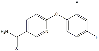 6-(2,4-difluorophenoxy)pyridine-3-carbothioamide Struktur