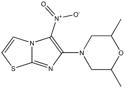 6-(2,6-dimethylmorpholin-4-yl)-5-nitroimidazo[2,1-b][1,3]thiazole Struktur