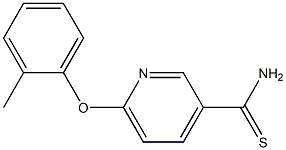 6-(2-methylphenoxy)pyridine-3-carbothioamide Struktur