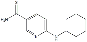 6-(cyclohexylamino)pyridine-3-carbothioamide Struktur