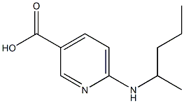 6-(pentan-2-ylamino)pyridine-3-carboxylic acid Struktur