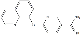 6-(quinolin-8-yloxy)pyridine-3-carboximidamide Struktur