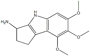 6,7,8-trimethoxy-1H,2H,3H,4H-cyclopenta[b]indol-3-amine Struktur