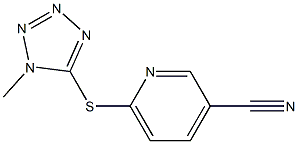 6-[(1-methyl-1H-1,2,3,4-tetrazol-5-yl)sulfanyl]pyridine-3-carbonitrile Struktur