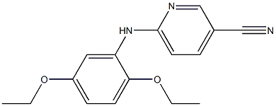 6-[(2,5-diethoxyphenyl)amino]pyridine-3-carbonitrile Struktur