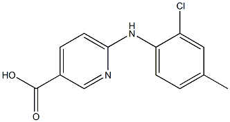 6-[(2-chloro-4-methylphenyl)amino]pyridine-3-carboxylic acid Struktur