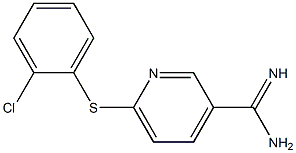 6-[(2-chlorophenyl)sulfanyl]pyridine-3-carboximidamide Struktur