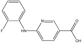 6-[(2-fluorophenyl)amino]pyridine-3-carboxylic acid Struktur