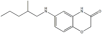 6-[(2-methylpentyl)amino]-3,4-dihydro-2H-1,4-benzoxazin-3-one Struktur