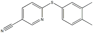 6-[(3,4-dimethylphenyl)sulfanyl]pyridine-3-carbonitrile Struktur