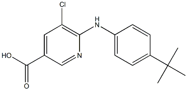 6-[(4-tert-butylphenyl)amino]-5-chloropyridine-3-carboxylic acid Struktur