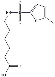 6-[(5-methylthiophene-2-)sulfonamido]hexanoic acid Struktur