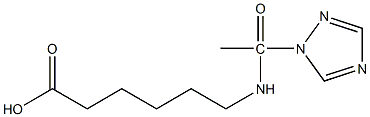 6-[1-(1H-1,2,4-triazol-1-yl)acetamido]hexanoic acid Struktur