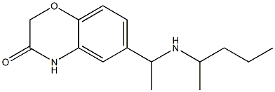 6-[1-(pentan-2-ylamino)ethyl]-3,4-dihydro-2H-1,4-benzoxazin-3-one Struktur