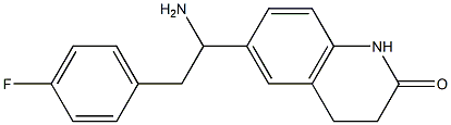 6-[1-amino-2-(4-fluorophenyl)ethyl]-1,2,3,4-tetrahydroquinolin-2-one Struktur