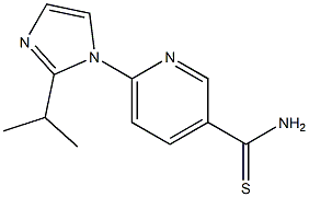 6-[2-(propan-2-yl)-1H-imidazol-1-yl]pyridine-3-carbothioamide Struktur