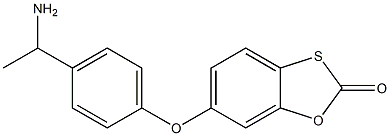 6-[4-(1-aminoethyl)phenoxy]-2H-1,3-benzoxathiol-2-one Struktur