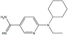 6-[cyclohexyl(ethyl)amino]pyridine-3-carboximidamide Struktur