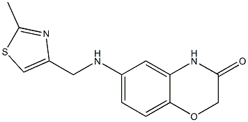 6-{[(2-methyl-1,3-thiazol-4-yl)methyl]amino}-3,4-dihydro-2H-1,4-benzoxazin-3-one Struktur